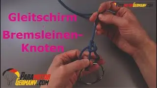 Anleitung Gleitschirm Motorschirm Bremsleinenknoten - Palstek Knoten f&uuml;r den Bremsgriff