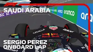 F1 2021 Sergio Perez Onboard Lap Jeddah Saudi Arabia | RFactor F1 2021 (Rfactor F1TV HUD)