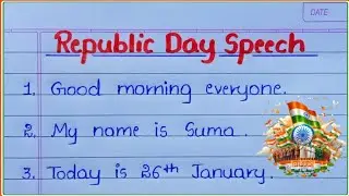 Republic day speech in English 2026/ Republic day speech / 10 lines speech on Republic day 