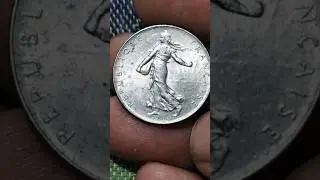 France 1 Franc coin 1974 #Old coin lovers  #🪙 #Old coin collectors
