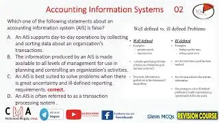Section F Accounting Information Systems MCQ #02