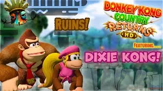 Donkey Kong Country Featuring Dixie Kong! World 3 Full 100% Walkthrough.  2 Player - No Commentary