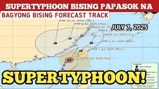SUPERTYPHOON BISING FORECAST TRACK!JULY 7,2025 PAGASA WEATHER UPDATE