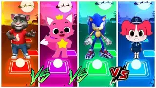 Talking Tom vs Pinkfong vs Sonic vs Sheriff Labrador ⚡ Tiles Hop