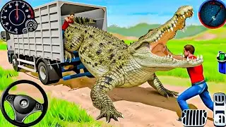Giant Crocodile Transport Challenge | Heavy Truck Driving Simulator #games #viralgame 