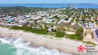 Drone overview of Indialantic, Florida