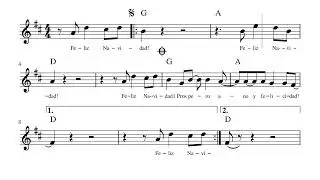Feliz Navidad - Partitura para Sax Tenor in C + Lyric