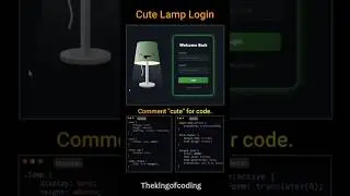 ❤️ Cute Lamp Login | HTML CSS JavaScript Animation 💡