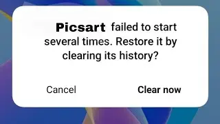 Fix picsart not opening | PicsArt Failed to start several time. Restore it by clearing its history