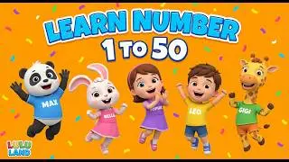 Numbers Song &ndash; Learn Numbers 1 to 50 with Animals  Back to School Counting Fun 1 to 50