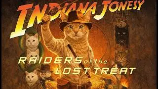 Indiana Jonesy 🤠 Raiders of the lost treat 😸 Indiana Jones first movie with my cat Eliot 🐈