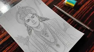 Shree Ram Drawing, Ram Navami Drawing, Outline Tutorial