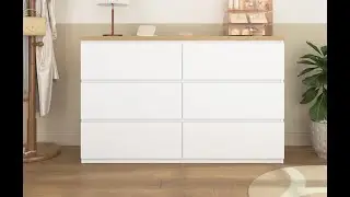 Brand New Sealed Modern 6 Drawer White Dresser Storage Cabinet