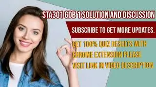 STA301 GDB 1 SOLUTION AND DISCUSSION SPRING 2020