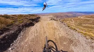 I FORCED MY BROTHER TO RIDE A HUGE JUMP LINE!!