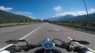 Valtellina valley ride (part 1/3) - Colico to Sondrio - Italy - road SS 38