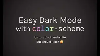 Sara Joy - Easy dark mode with color-scheme (HTML Meetup Hamburg September 2023)
