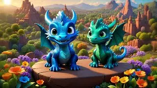 Four Baby Dragons Blow Tiny Fire | Fantasy Counting Song for Kids | Fun & Friendly Dragon Rhyme