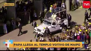Así fue la llegada del Papa Francisco al Templo Votivo de Maipú | 24 Horas TVN Chile