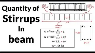 quantity survey : how to find quantity of stirrups in beam | rings in beam