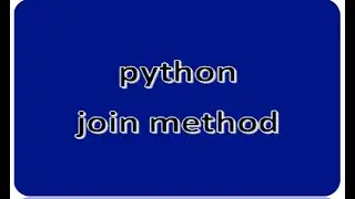 python join method (join function)