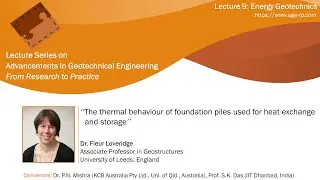 AGERP 2020: L9 (Energy Geotechnics) | Dr. Fleur Loveridge