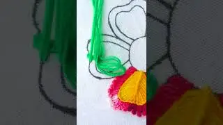 Easy Flower Embroidery Hack You NEED to Try #shorts #trending #embroidery #art