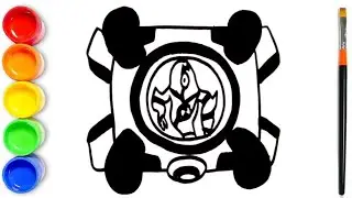 🟢 How to draw Omnitrix Watch | Ben 10