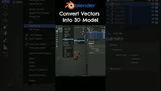 Конвертируйте векторную графику в 3D-модели в Blender #шорты
