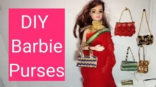 DIY Barbie Doll Miniature Purse, Handbag, Bag - Different Styles |Barbie purse making |Sono Dolls