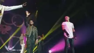 Usher surprises Nico & Vinz at #URXTour Manchester Arena 3/23/15