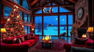 Relaxing Jazz by the Fireplace 🎷 Cozy Christmas Evening