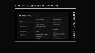 [ Premium ] Midnight Chasers Script | Crypt Hub | 2025