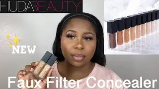 NEW! HUDA BEAUTY FAUX FILTER LUMINOUS MATTE FOUNDATION ON DARK SKIN