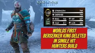 Berserker King Destroyed In Single Hit - Hunter Build - God Of War Ragnarok