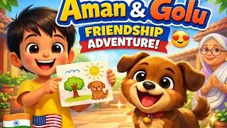 Aman & Golu Friendship Story 🧒🐶 | Cute Kids Cartoon in Hindi | Moral Story for Children@MrBeast