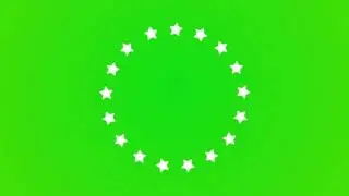 Green Screen Stars Circle Rotation Background
