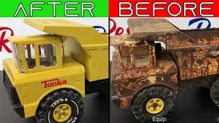 Restoring old toy car (truck) - before & after - restoration project