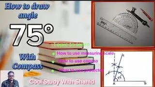 How to Construct 75 Degree Angle with compass