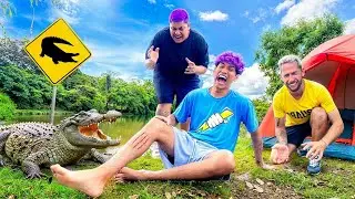 FUI MORDIDO POR UM JACARÉ NO ACAMPAMENTO - ACIDENTE GRAVE