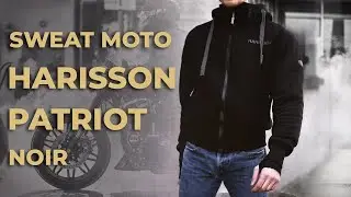Sweat moto Harisson Patriot noir