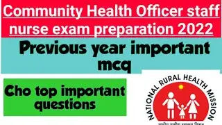 Cho staff nurse exam preparation 2022|previous year solved paper of cho|bfuhs staff nurse exam 2022