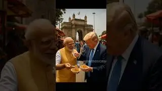 Modi and Trump relishing bhelpuri #modi #trump