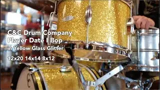 C&C Drum Company Player Date I Bop in Yellow Glass Glitter