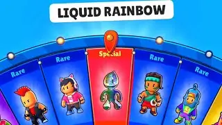 Spinning Liquid Rainbow Wheel in Stumble Guys