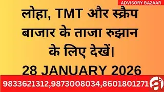 STEEL METAL RATE, NEWS & TREND - COMPLETE COMMODITIES & CURRENCY FUTURE MARKET UPDATE - 28 JAN 2026