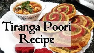 Tiranga Poori Recipe | Multi coloured Poori | Fiber rich Spinach and Beetroot Puri