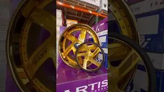 Artis Wheels Vestavia custom painted in Gold with matching steering wheel!! Call for details!