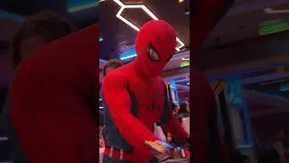 Spider-Man at the Disney Wish Marvel Restaurant
