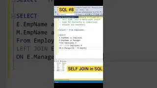 SQL | SELF JOIN in SQL | #sql #sqlqueries  #coding #databaseconcepts #dataanlysis  #programming